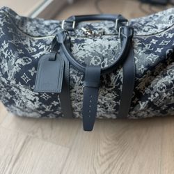 Louis Vuitton Monogram Tapestry Keepall Bandouliere 50