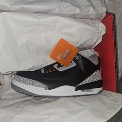 Jordan 3 Black Cement Size 10.5m