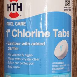 HTH Chlorine Tablets 1" Swimming Sauna Pool TABS 1.5LBS