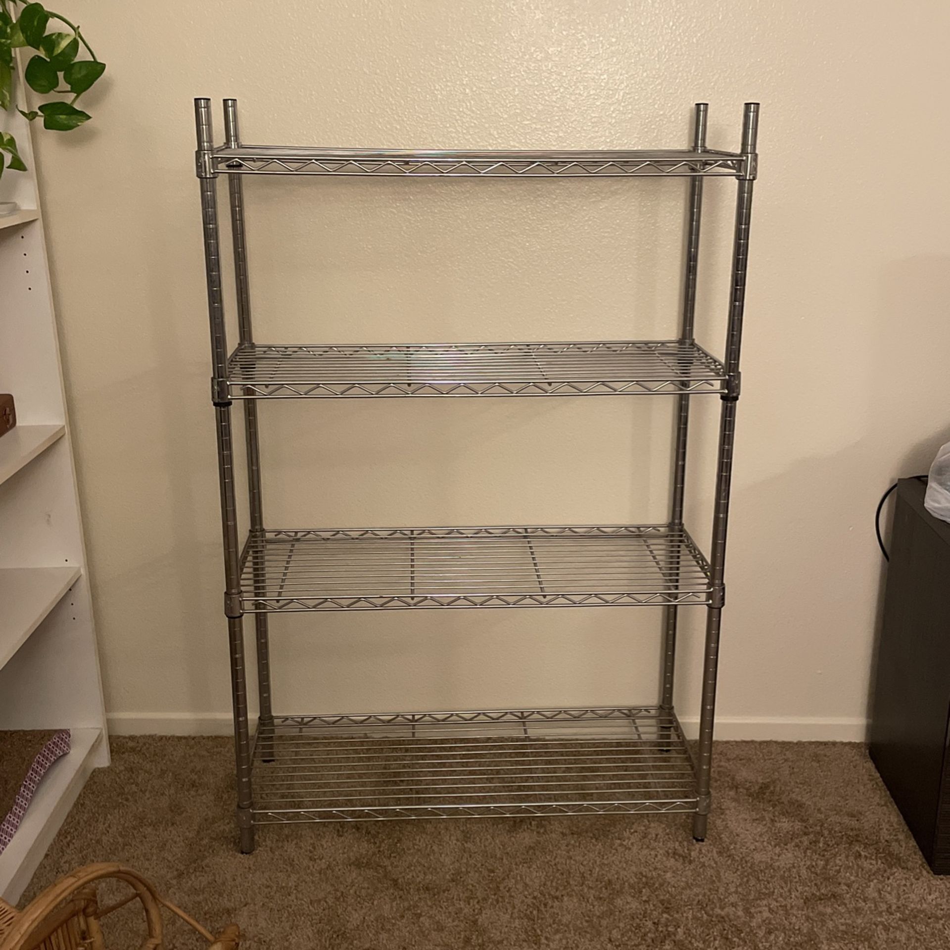 Used Costco Chrome Wire Rack 4 Shelves
