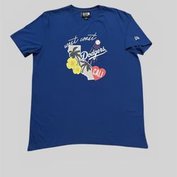 Los Angeles Dodgers “West Coast Cali” new era blue T shirt Size XL