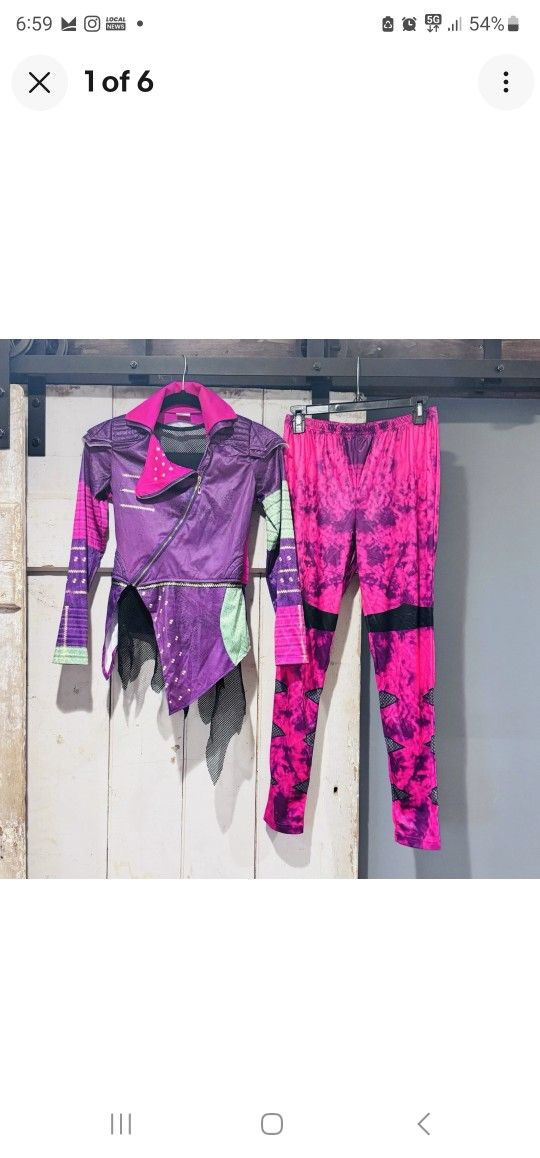 Xl Disney Pink and Purple Apparel, Halloween Costume