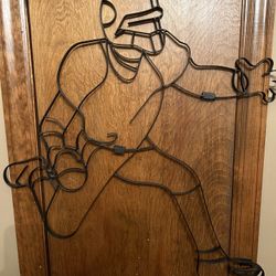 Football Player - Metal Wall Art 