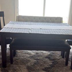 Dining Room Table With Couch Band And Leather Ben