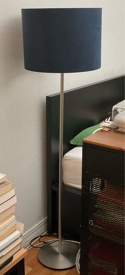 IKEA Stainless floor lamp with blue top