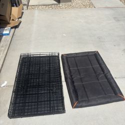 Medium Sized Dog Cage With Crate Mat