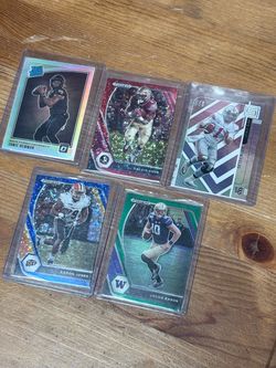 Lot of 5 Football Prizm/Optic Trading Cards