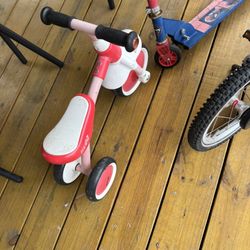 Kids Beginner Tricycle And Spider Man Scooter And Roller SkatesWith Kids Pads