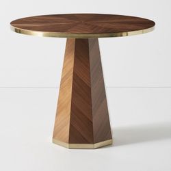 Anthropologie Quillen marquetry Round Bistro Table 