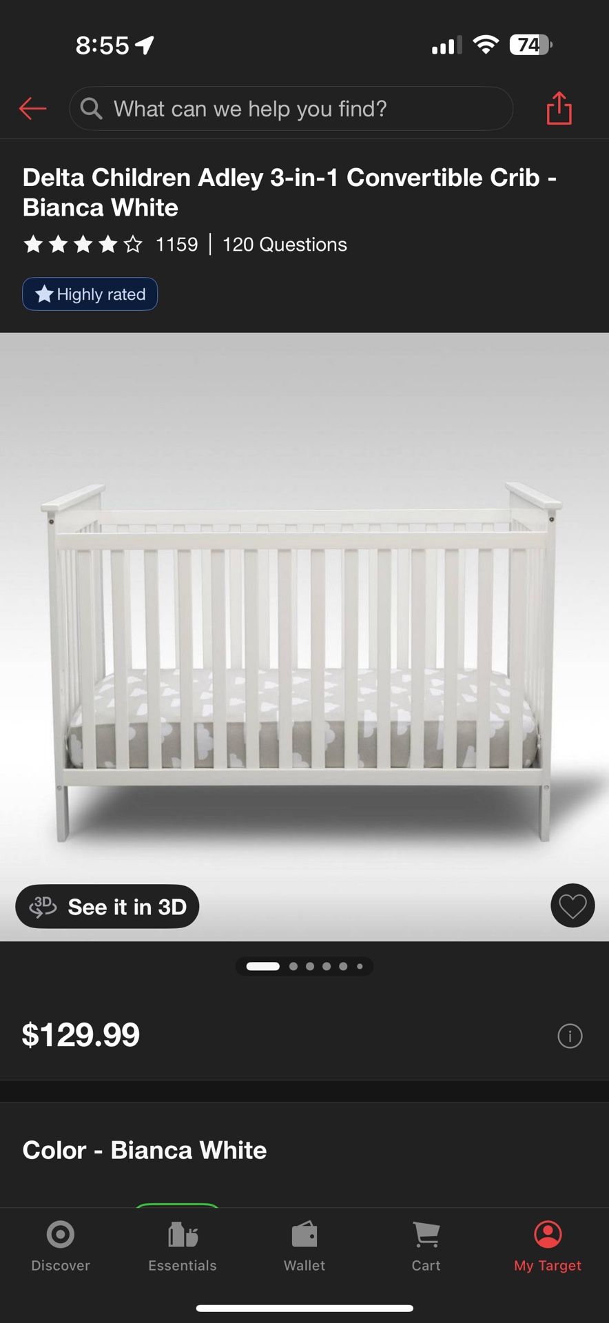 Delta 3-1 Crib