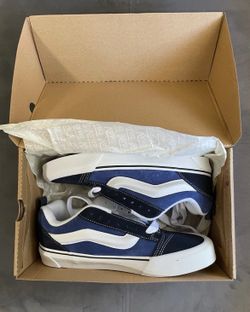 Vans Knu Skool Skate Shoes Navy/True White Size 8.5