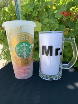 Starbucks Tumbler and Beer mug combo 👰🏻🤵🏻💍