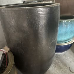 Black Blue Tall 20 Inch Pot