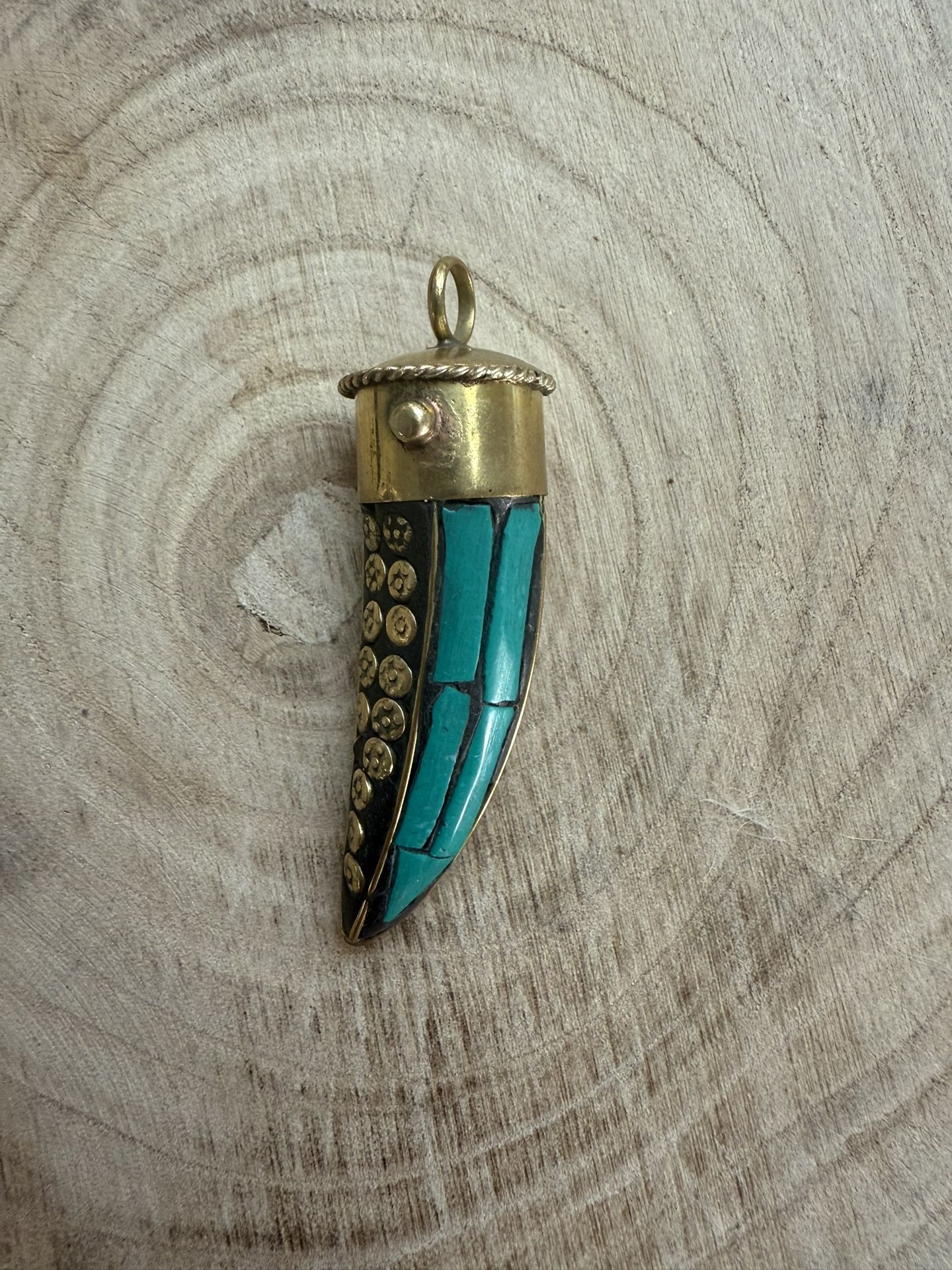 Turquoise horn Pendant