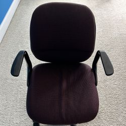 Home Office Fabric, Rolling Adjustable Chair, Burgundy