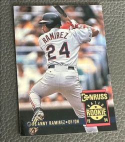 Manny Ramirez Rated Rookie RC Red Sox Indians Baseball Card Rookie Card
