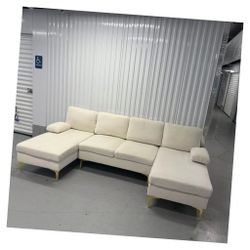 Living room sectional sofa with double chaise 