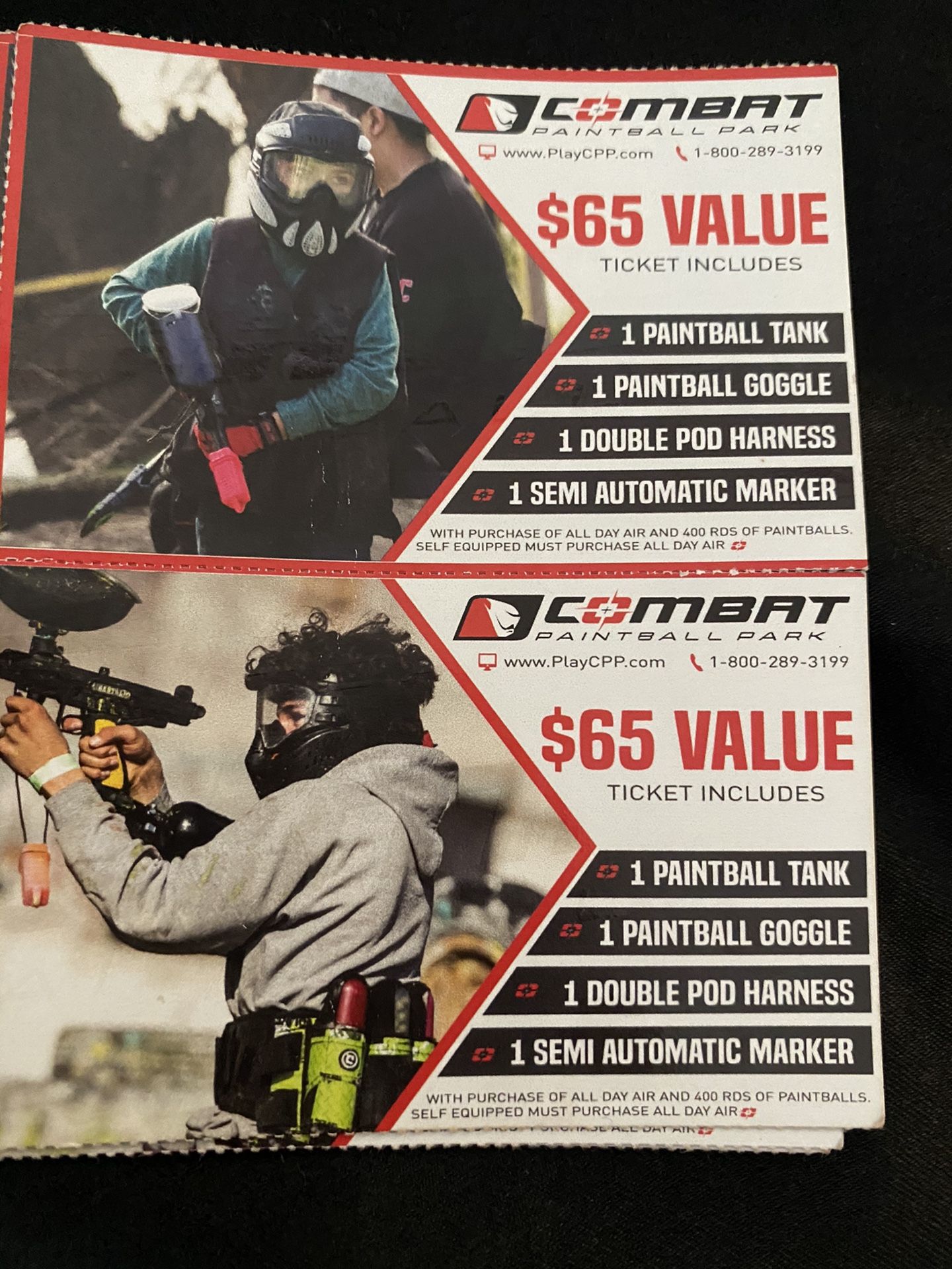 Paintball tickets
