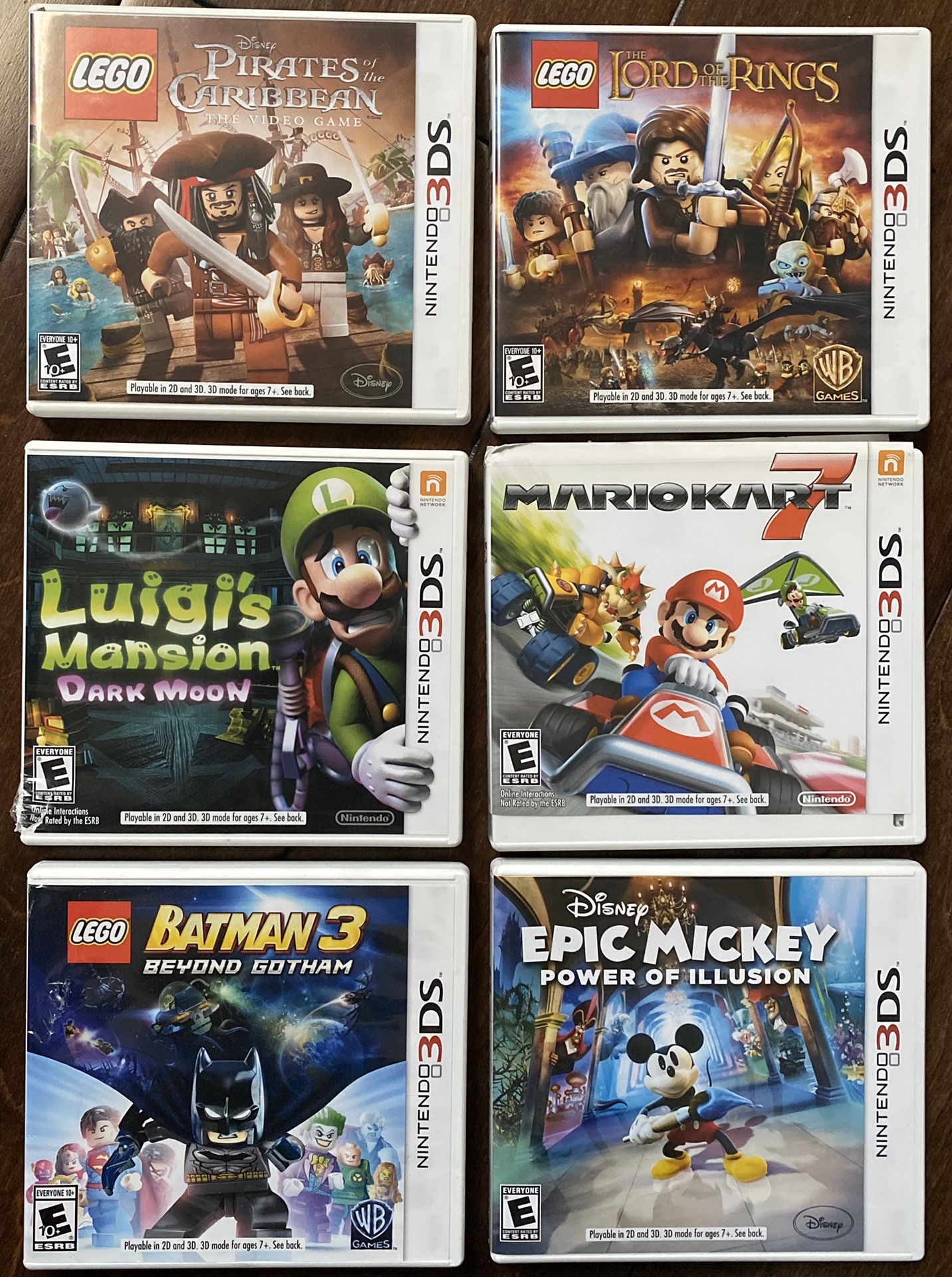 Nintendo 3DS games - group of 6