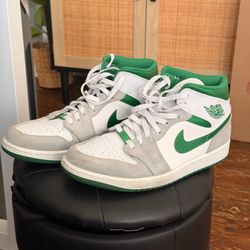 Jordan 1 Mid Grey Pine Green
