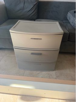 3-Drawer Plastic Storage Dresser $7