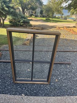 Steel and Oak Wood Buck Window