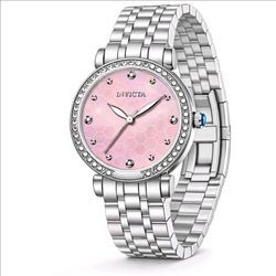 Invicta Wildflower Pink Honeycomb Women’s Watch - 32mm,Steel W/Crystals (69290)