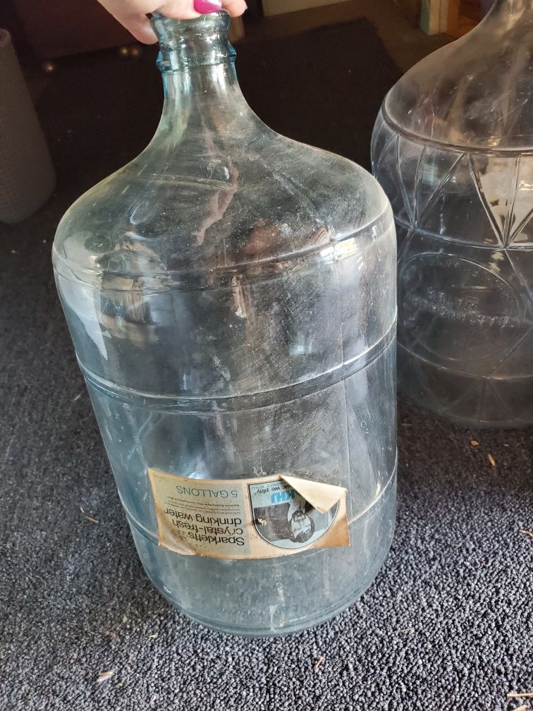 Vintage Sparklets glass water jug