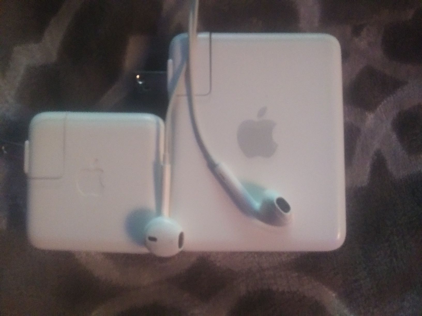 Apple charger , Airport Express Base Station & Apple earbuds