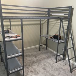 Kids Bunk Bed Desk 