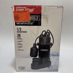 🔥 1/3 HP Aluminum Submersible Sump Pump Tether Switch 38 gal 