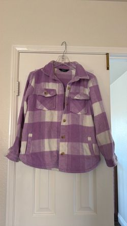 Purple Plaid Flannel Shacket