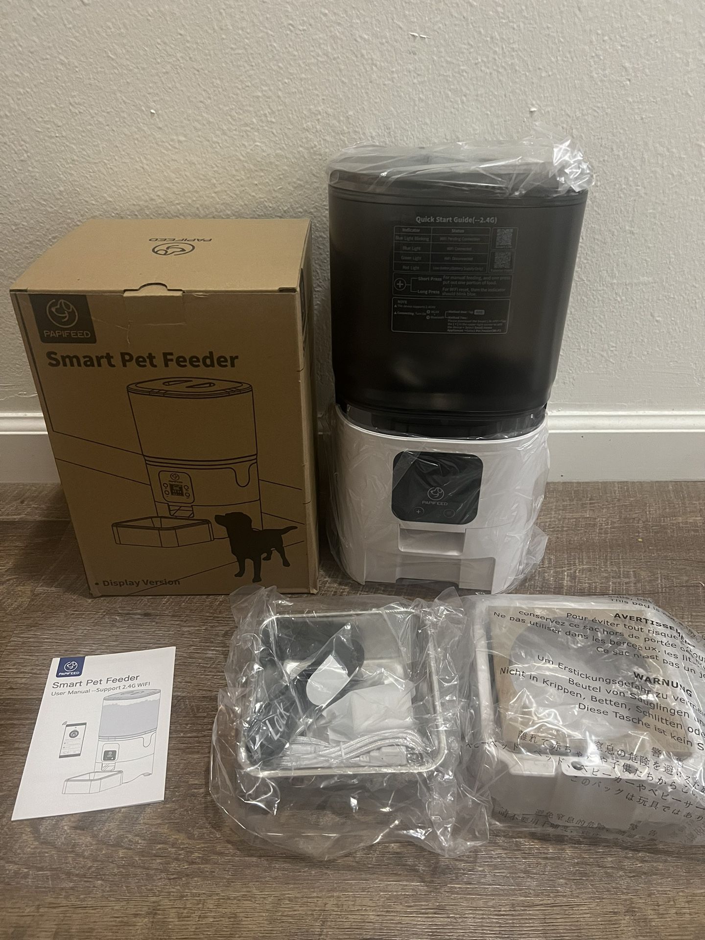 Smart Automatic Pet Feeder, with APP Control, 1-30 Meals Per Day for Dog (6L/25Cup), Brand PAPIFEED