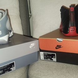 Cool Grey 9s 6.5,Flu Game 12s 7