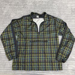 Vintage Nike Pullover Kangaroo Pocket Polyester Spell Out Swoosh Light L 