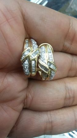 14k Gold Earings 1ct 6.9 grams