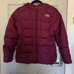 Girls North Face Faux Fur Hood Coat