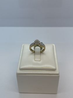 10k Gold Diamond Ring. New.