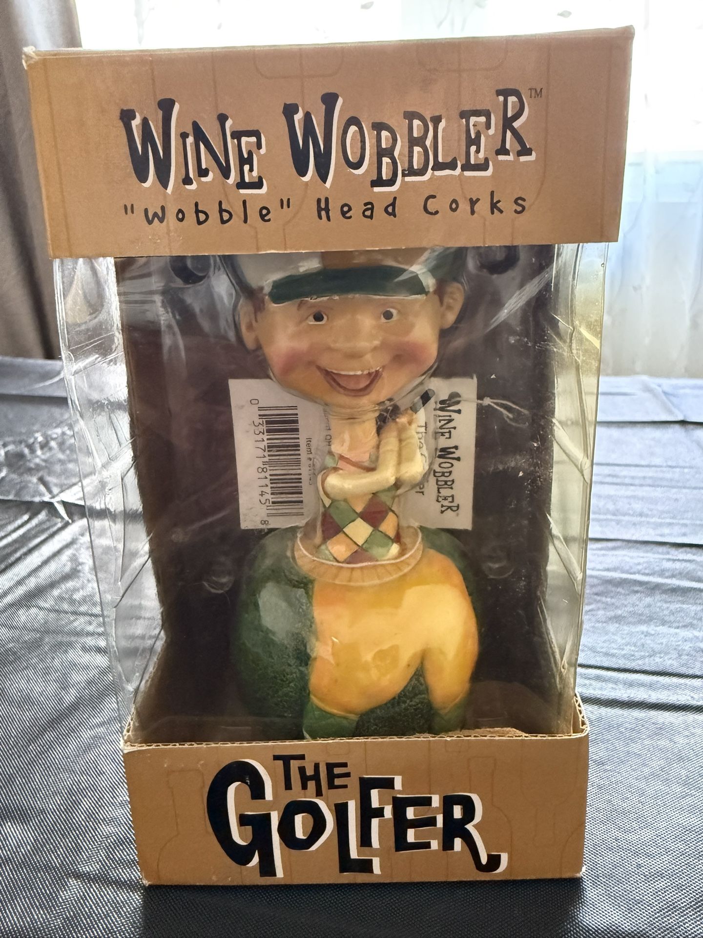 Vintage Bobble Head Golfer Wine Cork Stopper (Located In Woonsocket, RI)