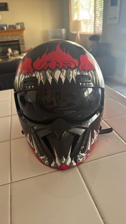 Full Face Motorcycle Helmet Skull Graphic
