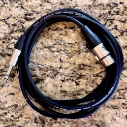 Live Wire XLR to 1/4” TRS Phone Plug Cable Cord