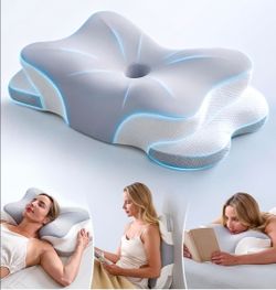 Brand new  Neck Pillow for Sleeping, 5X Support Ergonomic Contour Pillow for Deep Sleep, Cooling Memory Foam Pillows for Adults, Bed Pillow for Side B