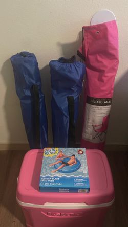 Camping chair with cooler