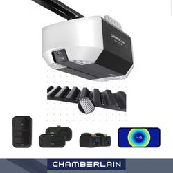 3/4 HP Smart Belt Drive Garage Door Opener with Motion Sensing Wall Control,