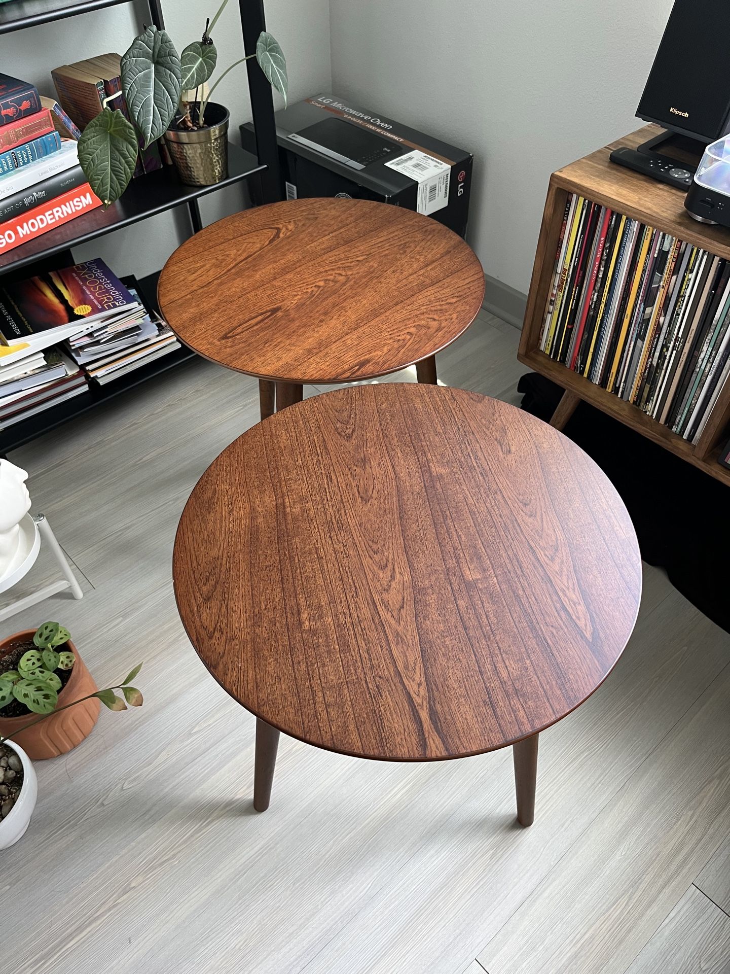 Evie Wood End tables (2)