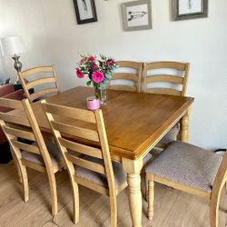 SALE!!! $400 For $2,000 Farmhouse Dining Table Set w/ Butterfly Leaf & 6 Chairs 