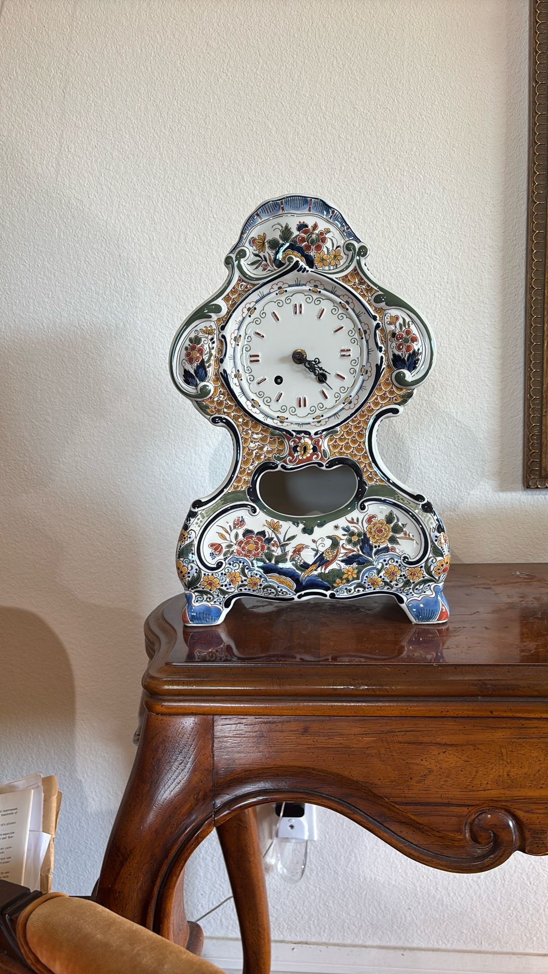 Delft Porcelain Table Clock