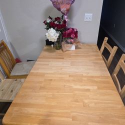 Dining Table And 4 Chairs Solid Wood