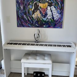 Korg B2SP Digital Piano — Full Set (Stand + Pedals + Bench) — White