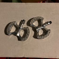 MKS Lambda Platform Pedals Pair Silver 9/16" Road Fixed Commute Touring Bike (Bike Pedals!)